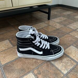 Black and White High-Top Sneakers